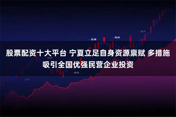 股票配资十大平台 宁夏立足自身资源禀赋 多措施吸引全国优强民营企业投资